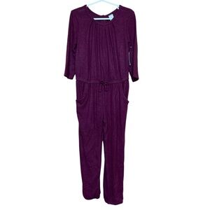 Old Navy Jumpsuit Girls One Piece Long Sleeve Pants Burgundy Outfit Size 5T